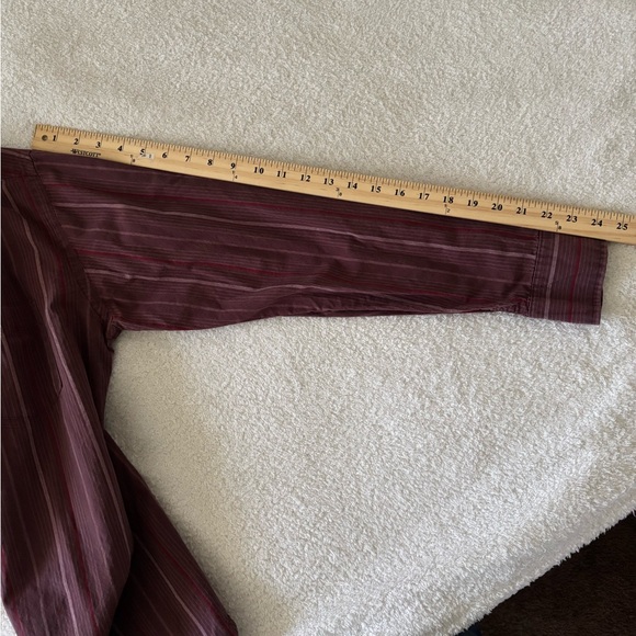J Ferrar Burgundy Striped Button-Up Shirt - Picture 4 of 11
